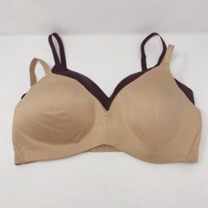 Calvin Klein Women's 2-Pack Lightly Lined Wirefree Bra (Large)